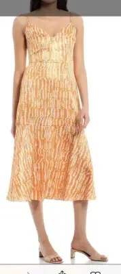 AIDAN MATTOX DRESS/NEW WITH TAG/RETAIL$189/SIZE 4/SHERBERT /IVORY