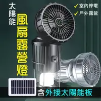 在飛比找momo購物網優惠-【新錸家居】2入太陽能板★USB充電風扇伸縮LED露營燈36