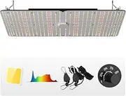 VEVOR LED Grow Light 3x3/4x4 ft,300W Full Spectrum Dimmable, High Yield Samsung 2B1B Diodes Growing Lamp for Indoor Plants Seedling Veg and Bloom Greenhouse Growing, Daisy Chain Driver