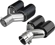 1PCS Y Type Dual-Outlet Exhaust Muffler Tip Nozzle Carbon Fiber Exhaust Tips Tips Auto Exterior Parts(Note)