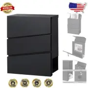 Secure Locking Wall-Mounted Mailbox with Newspaper Compartment - Large Capacity