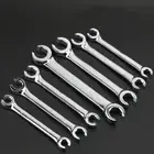 Flare Nut Wrench Set Metric 6 Point Fuel Brake Hydraulic Fluid Line Spanner Tool
