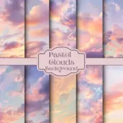 Pastel Clouds - 50+ Digital Background File for Scrapbooking Craft Jurnal Paper