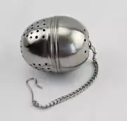 Tea Ball Stainless Steel Infuser Strainer Mesh Chain Hook Reusable Secure Lock