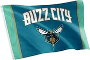 Desert Cactus Charlotte Hornets Flag NBA 100% Polyester Indoor Outdoor 3x5 feet National Basketball Association Team Flags (Flag City Edition 2023 A)