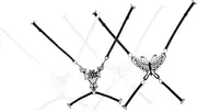 [Ipetboom] 4Pcs Decorative Straps Elastic Cross Back Clip Straps for Women Skid Design Comfortable Fit for Dresses