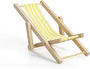 Odoria 1/12 Scale Dolls House Miniature Beach Chair Dollhouse Accessories, Yellow