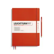 Notebook Hardcover Master Slim, Squared, 123 Numbered Pages (Fox Red) - A4+