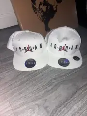 2 Jordan Hat Youth One Size Adjustable Snapback Classic Jumpman Cotton white
