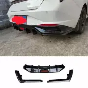 Fits For Hyundai Elantra 2021-2023 Gloss Black Rear Bumper Diffuser Lip Spoiler
