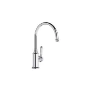 Winslow Chrome Gooseneck Kitchen Mixer with Metal Lever