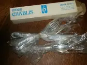 Grace Chablis 4 PC. Place Setting Silver Plate, Knife, Fork Salad Fork, Teaspoon