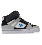 DC Shoes Unisex Kids' Pure High Elastic Lace High-Top Shoes White/Grey/Blue - AD