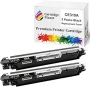 Cartridge Planet 2 Pack Black Compatible Toner Cartridge for HP 126A CE310A (1,200 Pages) for HP Color Laserjet CP1025 CP1025nw 100 Color M175a M175nw 200 Color M275nw