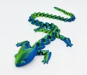 3D Printed Fidget 30cm - Blue/Green Lizard