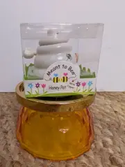 Small Ceramic Honey Pot w/Dipper "Meant to Bee" NWT