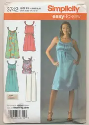 Simplicity Sewing Pattern 3742 Petite Dress Tunic Pants Size 12 14 16 18 20