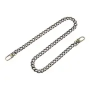 Iron Flat Chain Strap, 24" Handbag Chains Purse Straps DIY Replacement, Bronze