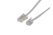 DYNAMIX 5m RJ12 to RJ45 Cable - 4C All pins connected crossed, Colour Grey