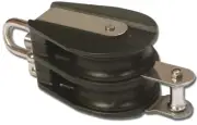 Double Block With Becket, Sheave 70 mm, Rope (Line) up to 16mm, Sailboat Pulley