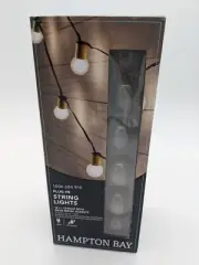 Hampton Bay Outdoor/Indoor 12 ft. Plug-In Globe 12Bulbs String Lights NEW