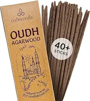 Mystic Oud Agarwood Incense Sticks - (40+Sticks, 9 inch) Thick Natural Resin Incense Made from Assam Oudh Chips, Clean Charcoal Free | Infuse Luxury with These Exotic Oud (Burn Time 45+ mins)
