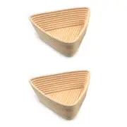2PK Brunswick Bakers Triangle Rattan 23cm Bread Banneton Basket Sourdough Basket