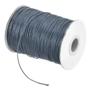 Dark Gray 1.2mm Waxed Cord 175 Yard Wax Bead Thread String for Jewelry Make