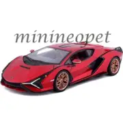 BBURAGO LAMBORGHINI SIAN FKP 37 1/24 DIECAST MODEL CAR RED 18-21099