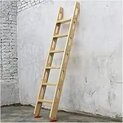 Bunk Bed Ladder, with Hook Bracket and Non-Slip Feet, Space Saving RV Step Ladder 200kg/440lbs(6-Steps-175cm)