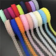 Embroidered Net Lace Ribbon - 15mm Trim Fabric Ribbons Sewing Materials 10Yards