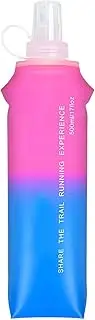 Soft Flask Running Water Bottle, folding Water Bottle, Running Hydration Flask, 500ML Lightweight and Portable TPU Material Wide Mouth Opening for Hiking Cycling Climbing