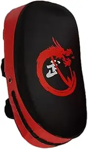 kowaku Kick Shield, Lightweight PU Curved Kicking Pad Punching Mitts for Boxing Fitness Krav MAGA Martial Arts Sparring, Red
