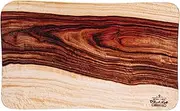 Orana Wavy 46x28cm Single Piece Natural Anti-Bacterial Hand-Made Eco-Friendly Australian-Made Camphor Laurel Orana Unique Cutting Board Chopping Board (Wavy 46x28cm)