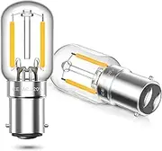 DoRight 2W LED Night Light, T22 B15 Small Bayonet Bulb 15W Equivalent Incandescent, Warm White 2700K LED Bulb for Wall Lamp Bedside Light,Non-Dimmable (2 Pack)
