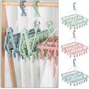 Hanging Hanger 32 Clips Multi Functional Windproof Socks Clip Clothes Hangers