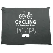 Cycling Its Cheaper Than Therapy Towels Novelty Microfiber Gym Sports Towel