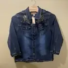 Women’s 2X Sassy Thai NWT Black Gold Beaded Sequins Denim Jacket