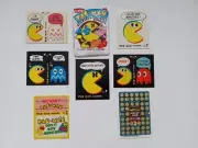 Vintage Pac Man Sticker Cards Lot 1980 Featuring One Unopened Pack