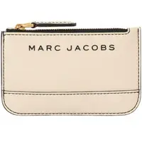 在飛比找momo購物網優惠-【MARC BY MARC JACOBS】米色防刮皮革拉鍊零