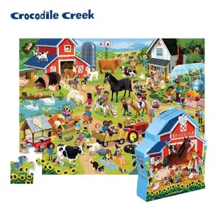 【Crocodile Creek】博物館造型盒學習拼圖-48片(多款任選)