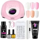 Must Have! Professional Nails Set With 120W UV LED Nail Lamp And Poly Builder