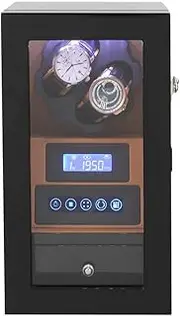 Watch Winders Watch Winder Boxes Automatic Rotate Watch Winder 2+0 Mute Motor Box for Automatic Watches, Built-in Illumination Watch Box,C Needed KeYJ