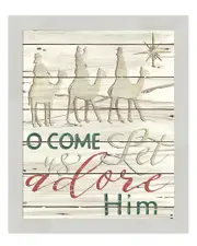 Courtside Market Come & Adore Him Framed Art