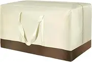 Patio Cushion Storage Bag Extra Large 420D Oxford Waterproof Outdoor Furniture Cushion Storage Bag Christmas Tree Storage Bags with Zipper and Handles 68" L x 30" W x 20" H Beige