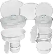 [CorningWare] French White 18-Piece Bakeware Set