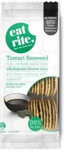 Eatrite Wholegrain Brown Rice Tamari Seaweed Crackers 100g