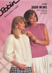 Robin Knitting Pattern 14408 Good News DK Sweater & Top Tweens Teens Women 28-42