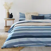 Indiana Blue Cotton Polyester Quilt Cover Set