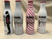 4 "RARE" COKE BOTTLE COCA-COLA "KARL LAGERFELD" 2010